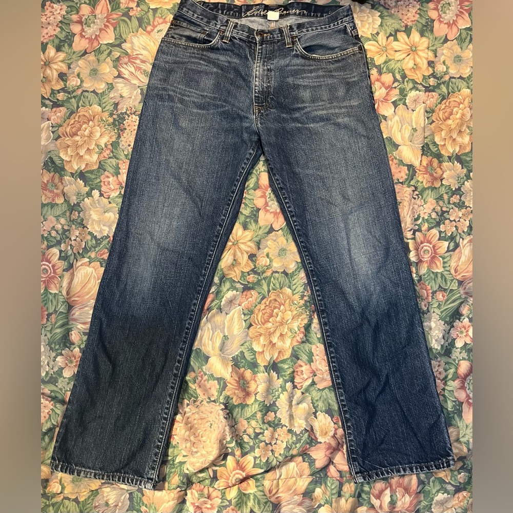 Eddie Bauer Men's Straight Jeans - Blue